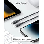 Anker 542 USB-C to Lightning Cable – Bio-Nylon – 6ft/1.8m -Black -A80B6H11