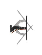 North Bayou F120 Gas Strut Flexi Wall Mount, 360° Rotation, Gas-Strut Support and Space-Saving Wall Installation