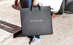 EcoFlow 220W solar panel charging a power station