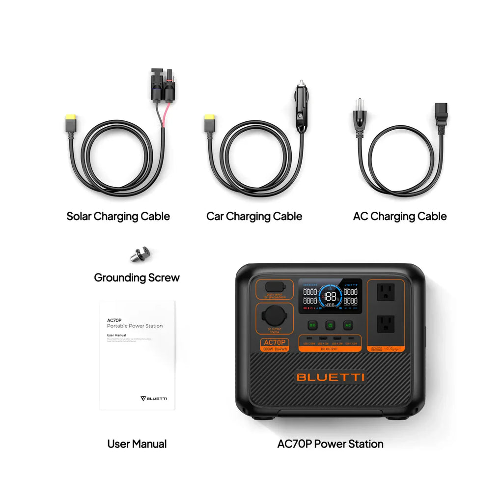BLUETTI AC70P portable power station packaging Kuwait