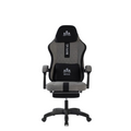 Royal gaming chair with footrest gray and black front view Kuwait