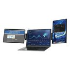 Powerology SkyFold 14-inch Dual Display Laptop Monitor in Black with dual Full HD IPS screens for multitasking and productivity.