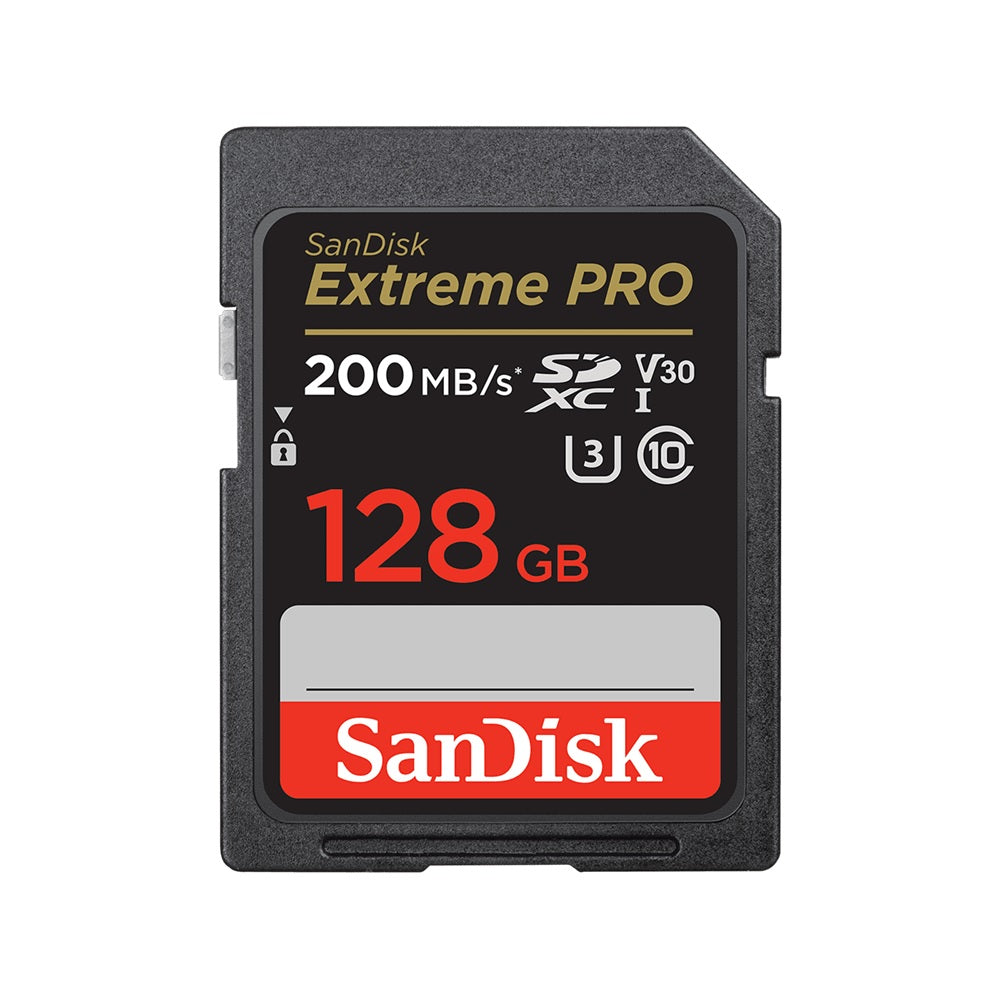 SanDisk 128GB Extreme PRO SD Card, 200MB/s