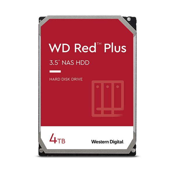 WD 4TB Red Plus NAS SATA Hard Drive WD40EFZZ, 5400rpm