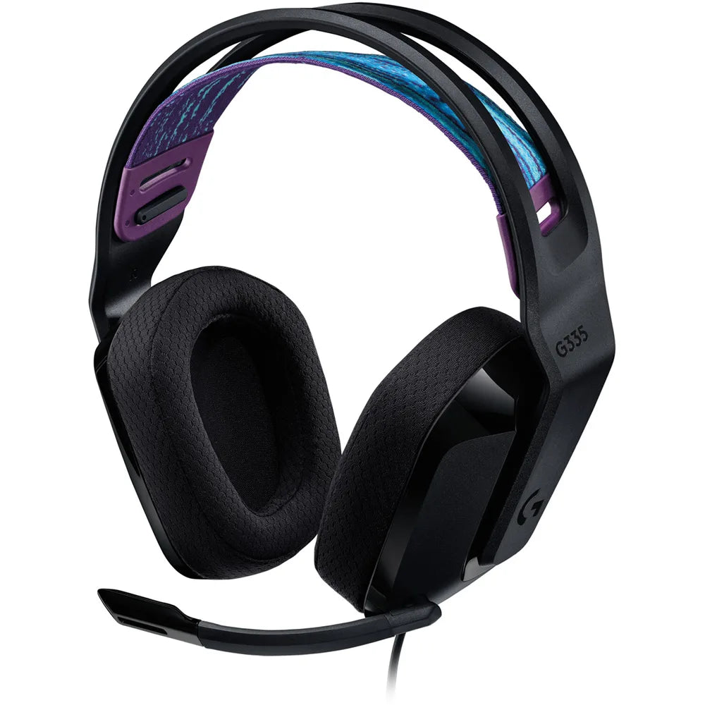 Logitech G335 Wired Gaming Headset – Black – 3.5mm (Flip to Mute Mic}