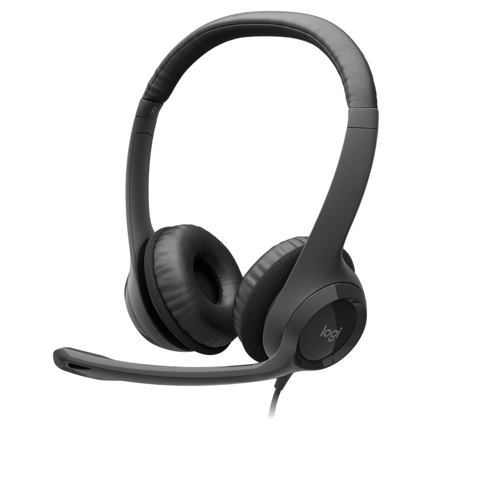 Logitech H390 USB-C Headset in-line controls, Noise Cancelling Mic