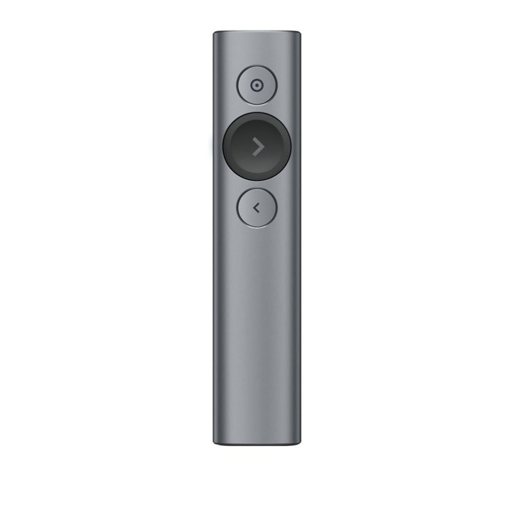 Logitech Spotlight Presentation Remote, Presenter, Wireless, Bluetooth, Rechargeable, 30m, Slate
