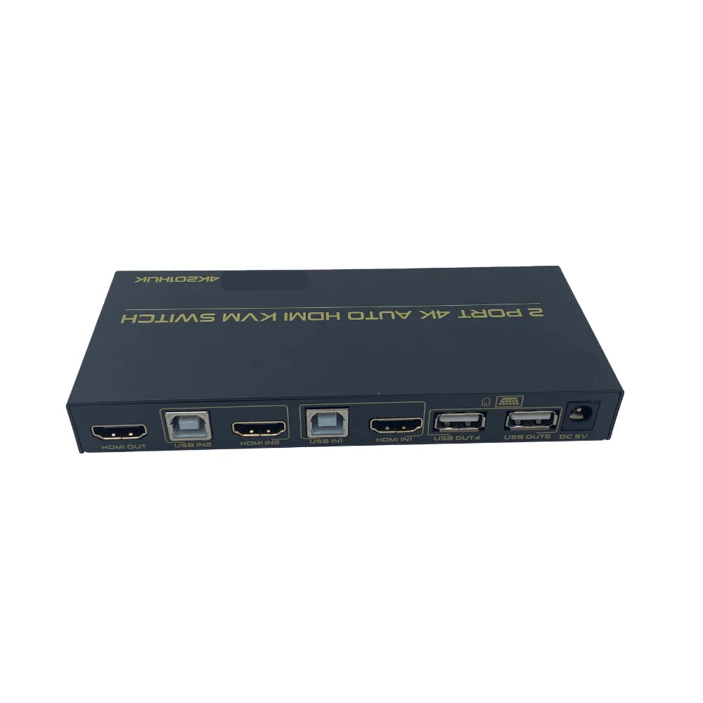 2-Port Auto KVM HDMI Switch 4K60Hz, USB Powered