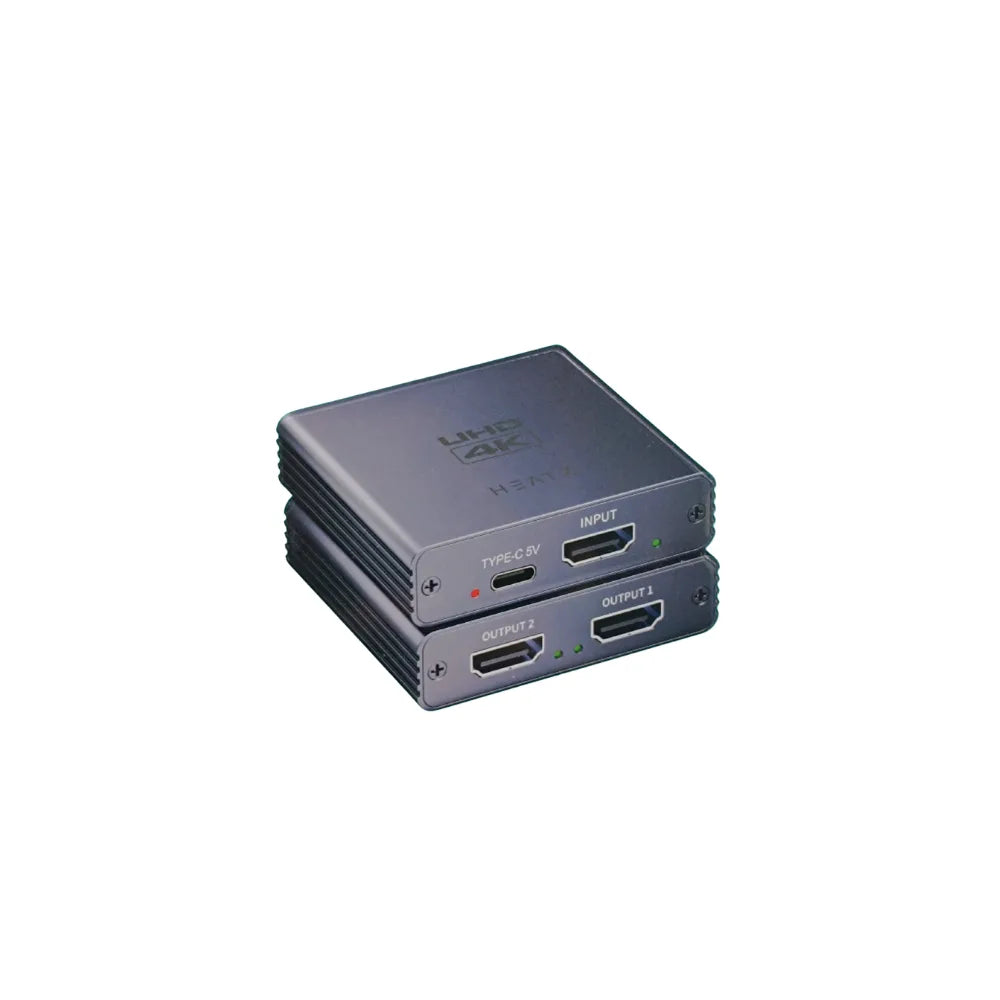 4K@30Hz 2-Port HDMI Splitter 1 in 2 out