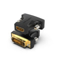 HDMI Female to DVI (24+1) Male Adapter Black