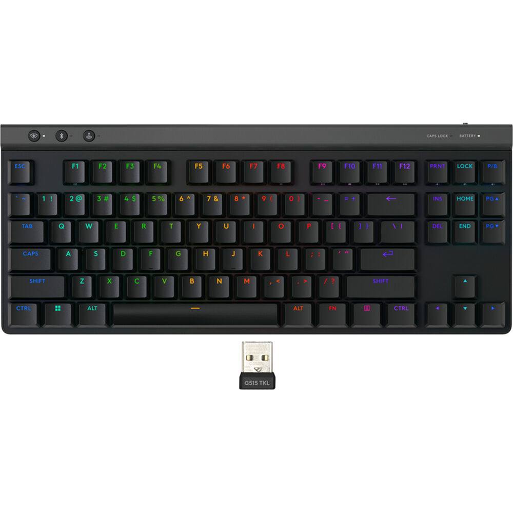 Logitech G515 TKL LIGHTSPEED Wireless Low Profile Gaming Keyboard, Tactile – Black