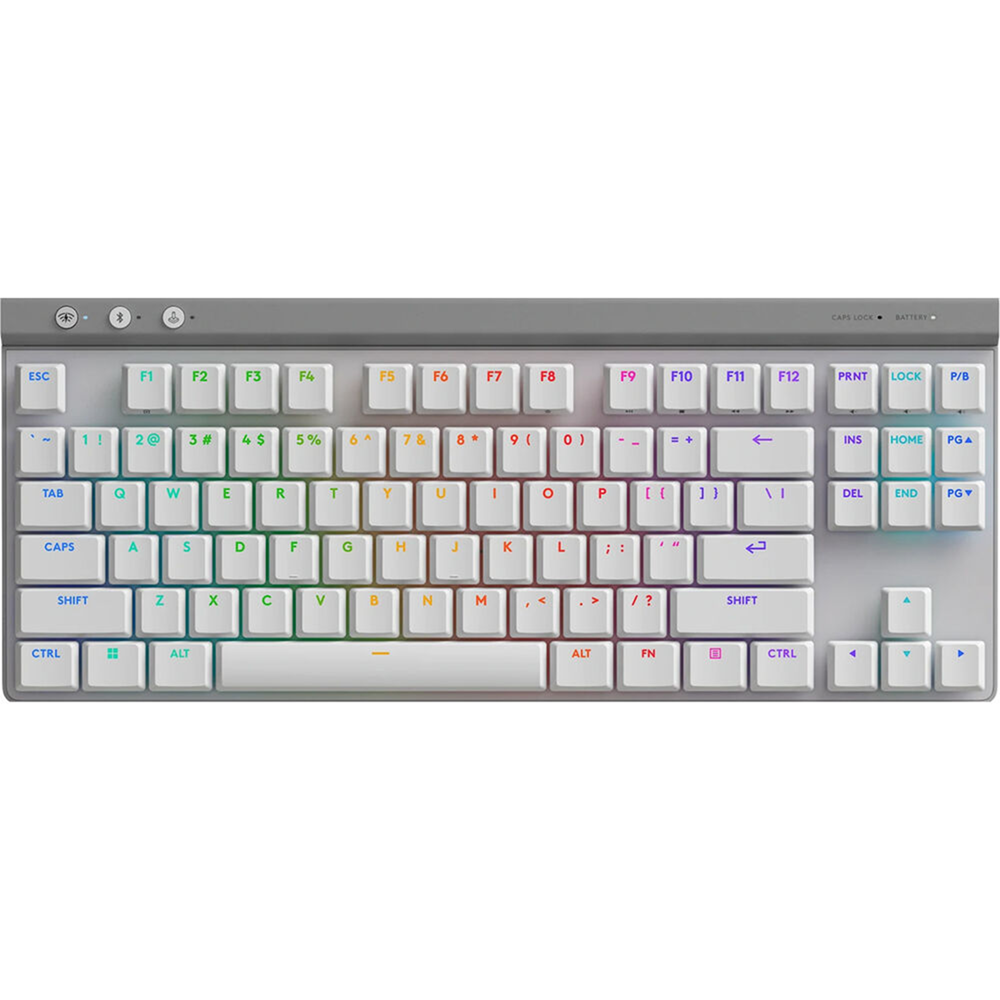 Logitech G515 TKL LIGHTSPEED Wireless Low Profile Gaming Keyboard, Tactile – White