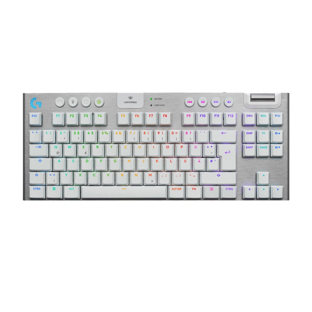 Logitech G915 X LIGHTSPEED TKL – Tactile – Wireless RGB Mechanical Gaming Keyboard. White