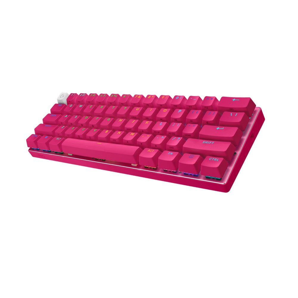 Logitech G PRO X 60 LIGHTSPEED Wireless Gaming Keyboard, Tactile, Magenta