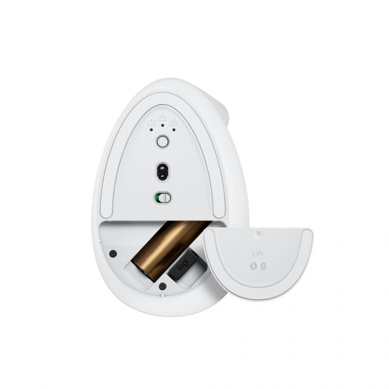 Logitech Lift Vertical Ergonomic Mouse, Wireless, Bluetooth – Off-white