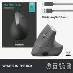 Logitech MX Vertical Advanced Ergonomic Mouse – Graphite