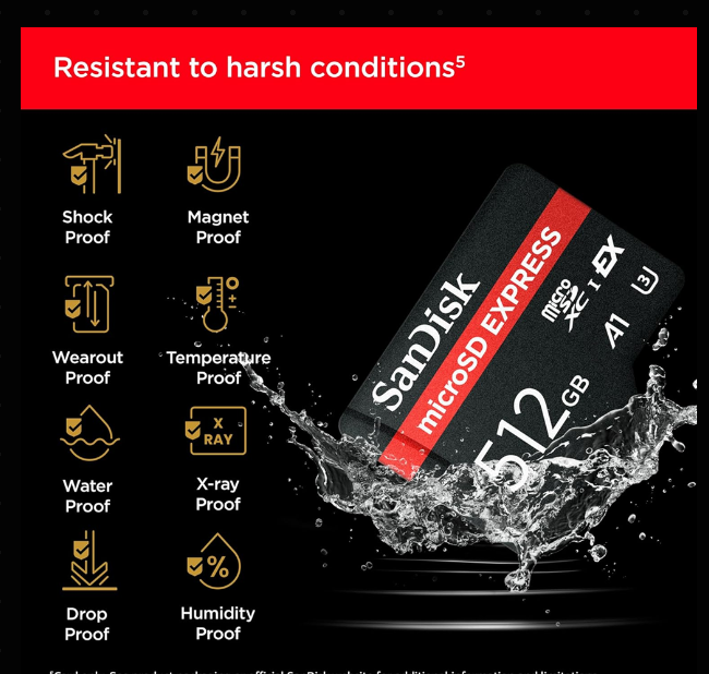 SanDisk microSD Express 512GB – 880MB/s for Nintendo Switch 2