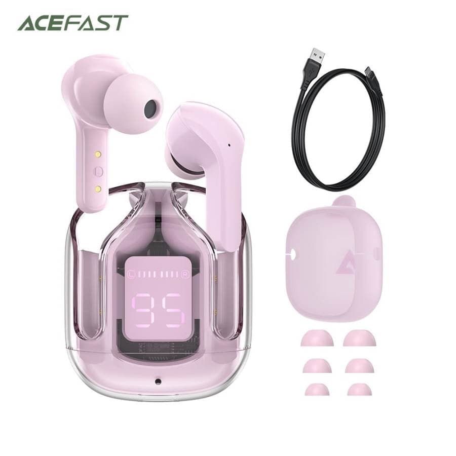 Acefast T6 TWS earbuds out of case front view