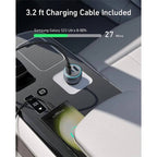 Anker 335 car charger plugged into car outlet