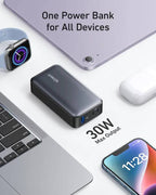 Anker 533 power bank violet charging phone