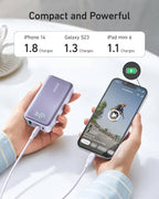 Anker 533 power bank violet ports detail