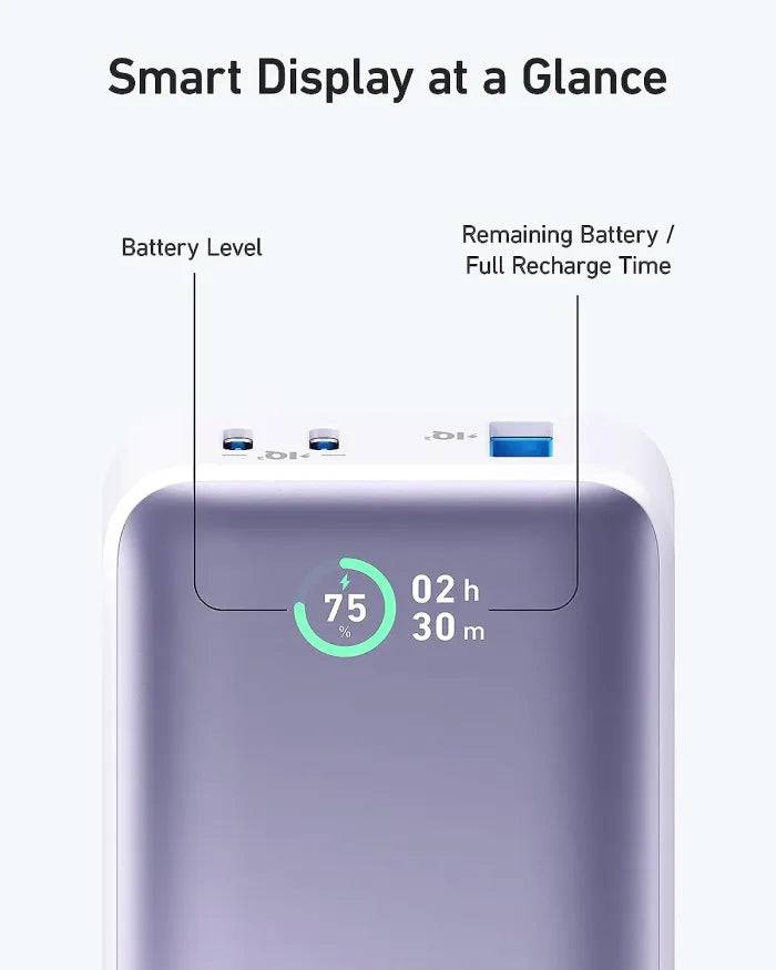 Anker 533 power bank violet side profile