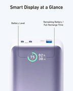 Anker 533 power bank violet side profile