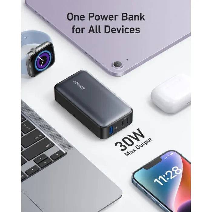 Anker 533 power bank black ports detail
