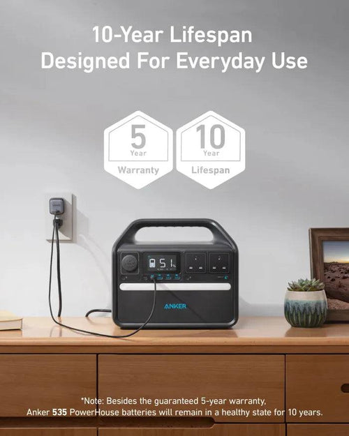 Anker 535 power station AC outlets and USB ports detail