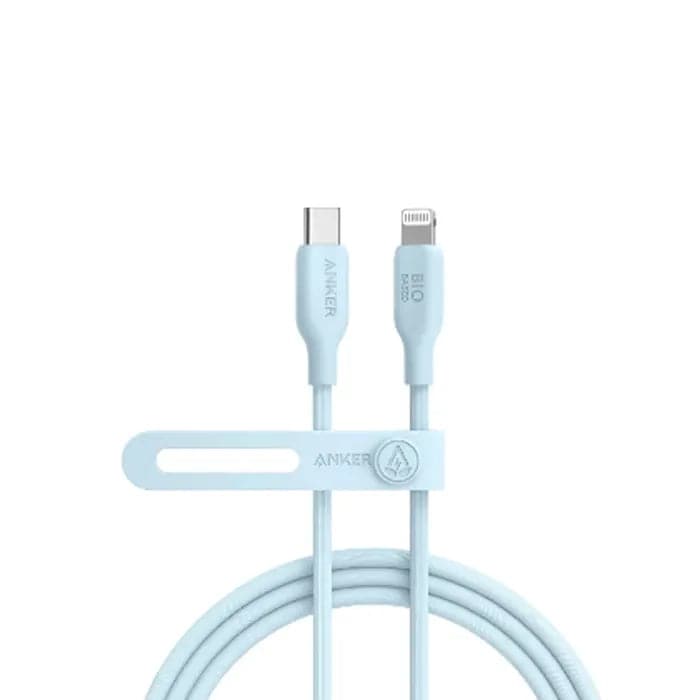 Anker 542 USB-C to Lightning bio-based cable 6ft blue front view Kuwait