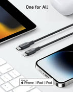 Anker 542 USB-C to Lightning cable coiled black