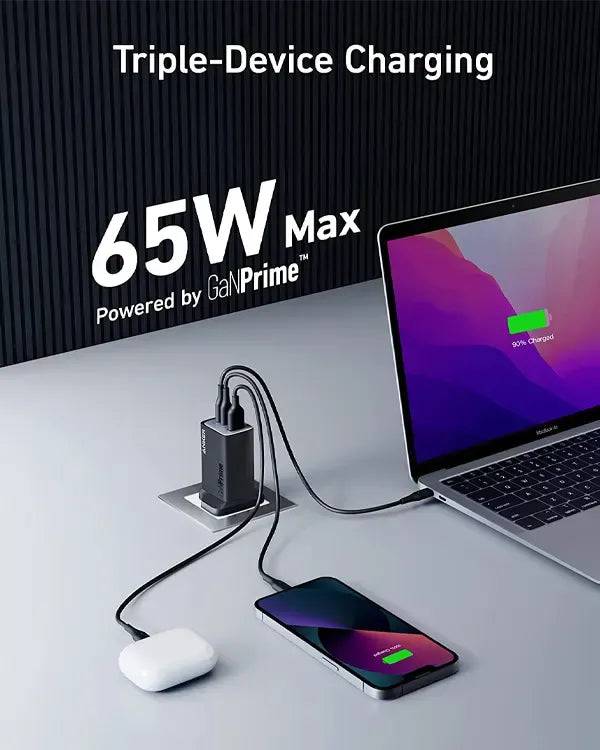 Anker 735 GaNPrime charger ports detail