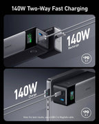 Anker 737 GaNPrime power bank charging MacBook