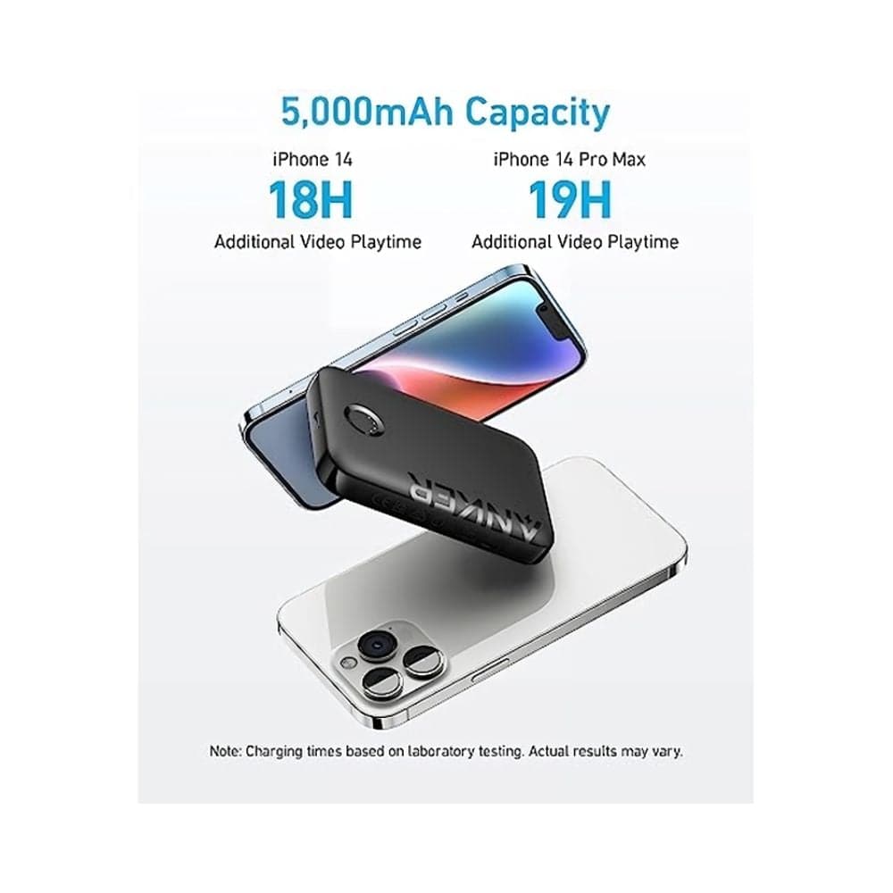 Anker MagGo 5000mAh power bank USB-C port detail