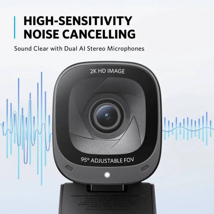 Anker PowerConf C200 webcam privacy cover close up