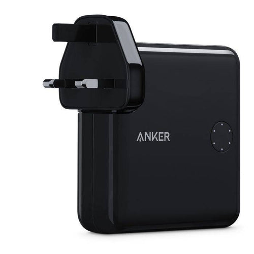 Anker PowerCore Fusion plugged into wall outlet charging