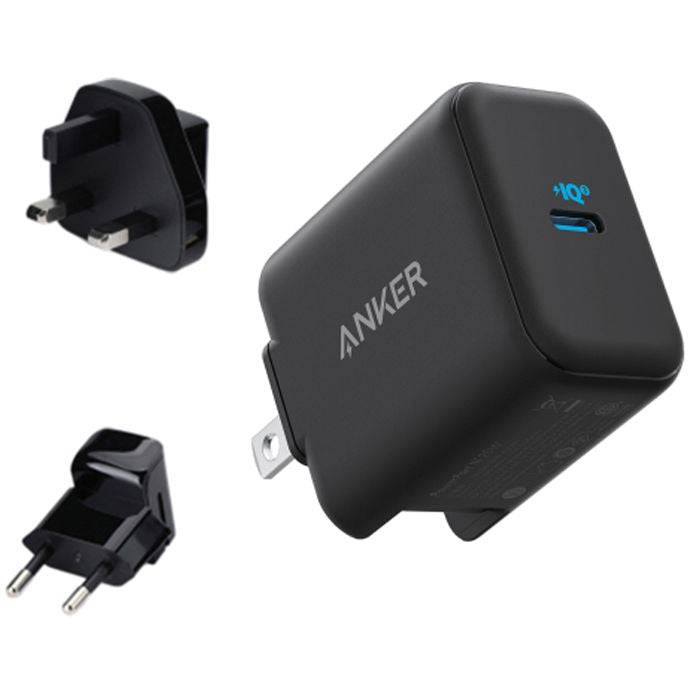 Anker PowerPort III 25W USB-C charger black front view Kuwait