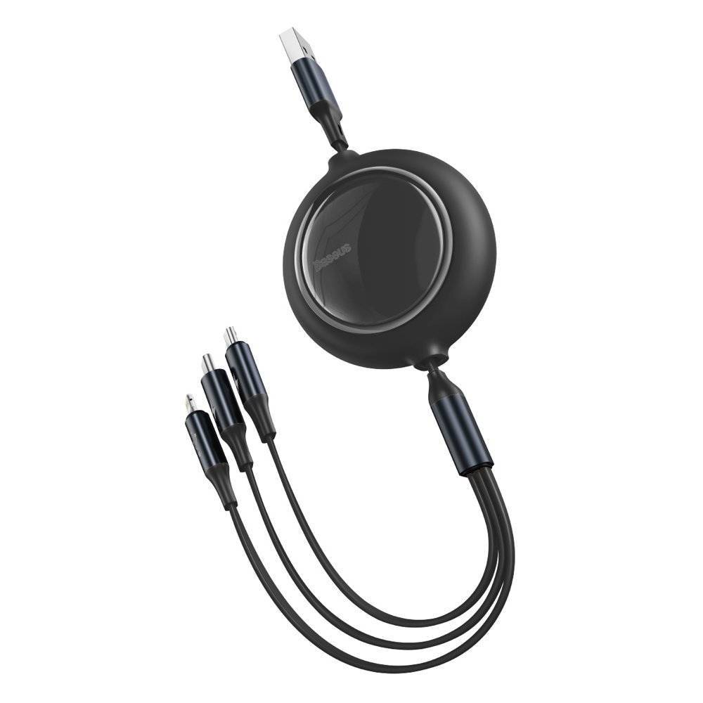 Baseus 3-in-1 cable Micro Lightning Type-C 1.2M front view