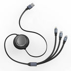 Baseus 3-in-1 cable connectors close up
