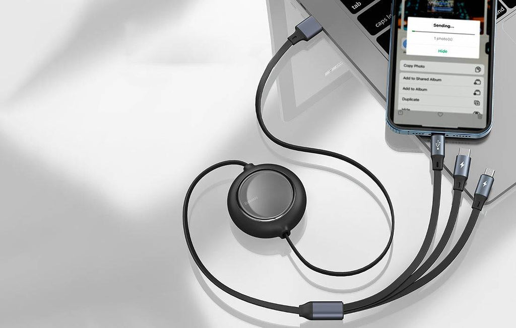 Baseus 3-in-1 cable charging three devices