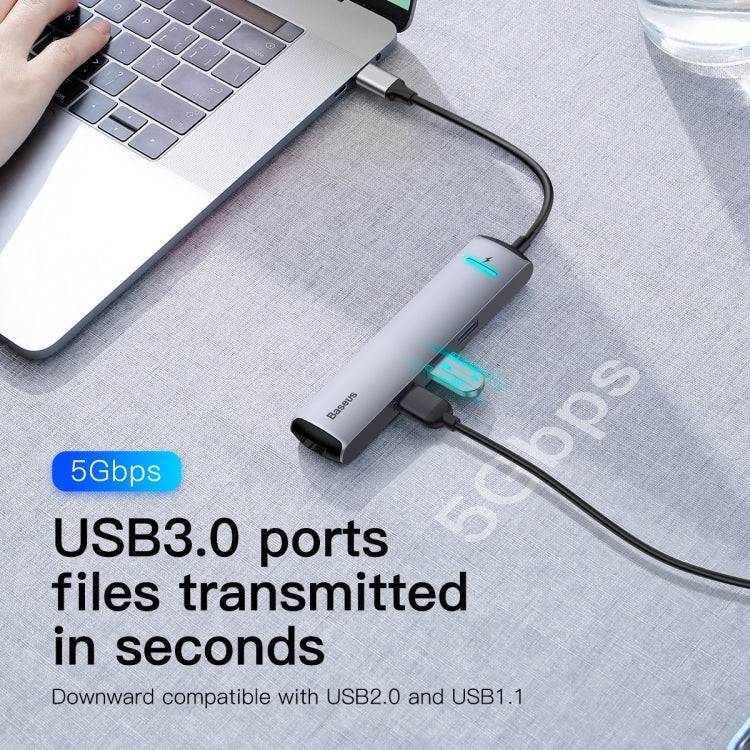 Baseus 6-in-1 Smart hub packaging and contents Kuwait