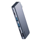 Baseus USB-C Harmonica 5-in-1 hub adapter front view Kuwait