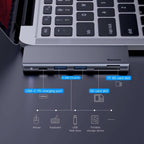 Baseus Harmonica hub connected to laptop expanding ports