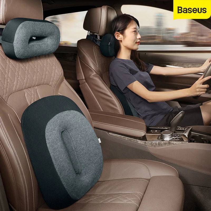 Baseus car pillow and lumbar support breathable cover detail