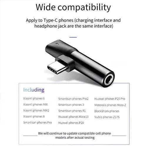 Baseus L41 audio converter showing dual ports USB-C and 3.5mm