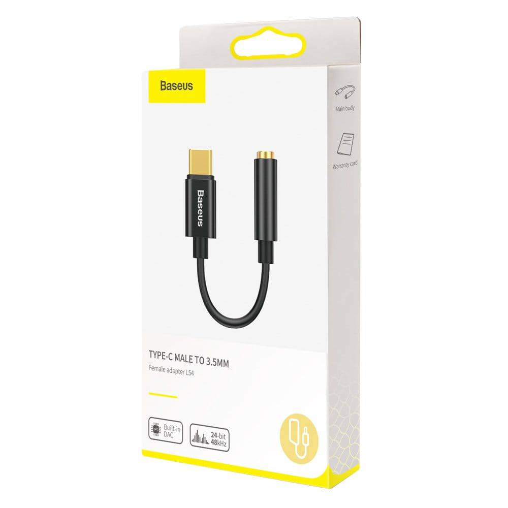 Baseus L54 USB-C to 3.5mm AUX adapter packaging Kuwait