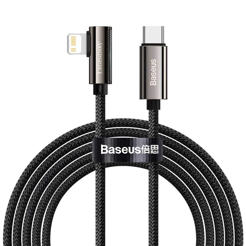 Baseus Legend Series Fast Charging Cable Type-C to Lightning 20W Black front view