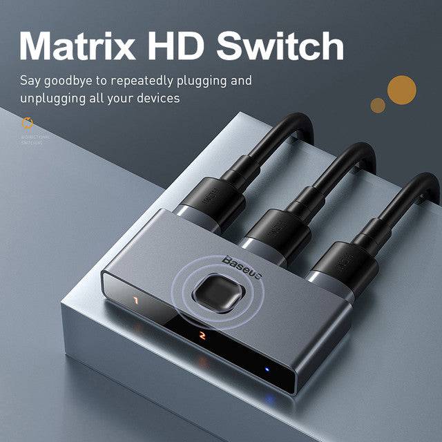 Baseus Matrix 4K HDMI splitter product packaging Kuwait