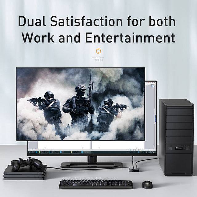 Baseus Matrix 4K HDMI two-way switch angle view
