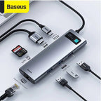 Baseus Metal Gleam 8-in-1 hub aluminum body detail